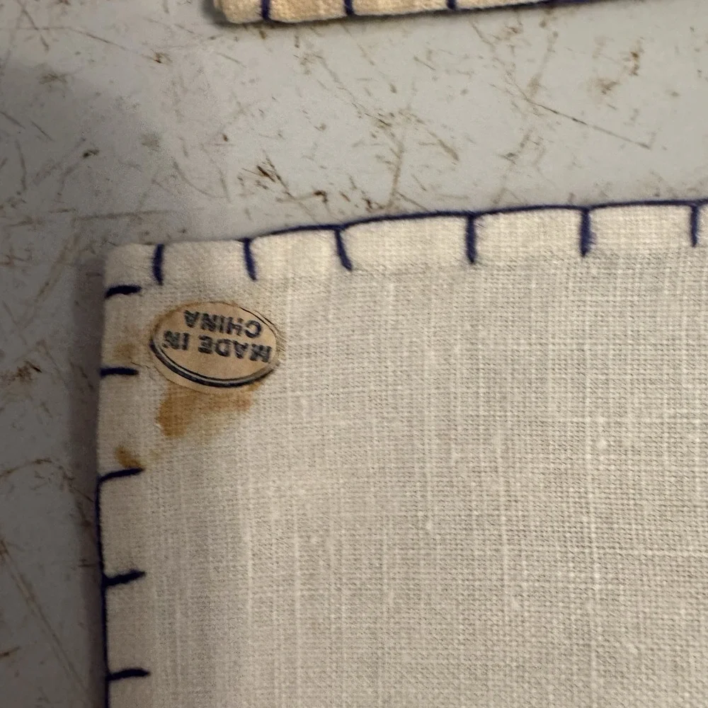 Vintage Embroidered Handkerchiefs Set of 6 Linen Estate‎ Find